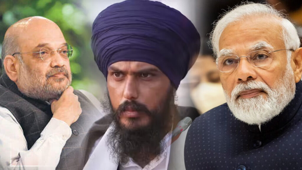 Amit Shah, Amritpal Singh and PM Modi