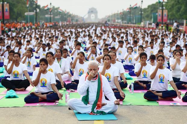 Modi ji on International Yoga Day