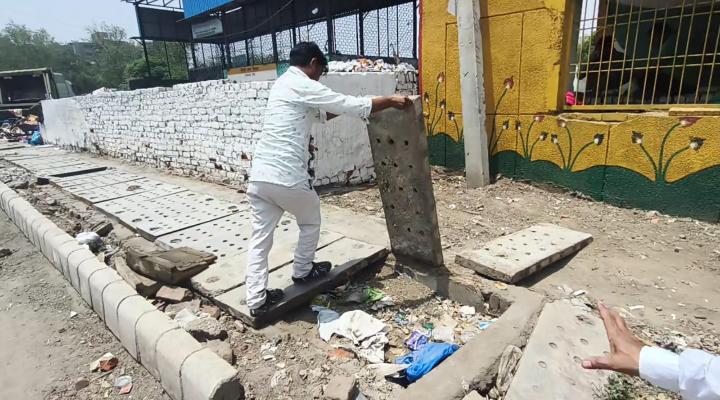 द्वारका में नाला निर्माण और रखरखाव में भारी लापरवाही, रणबीर सिंह सोलंकी ने डीडीए अधिकारियों के खिलाफ जांच की मांग की