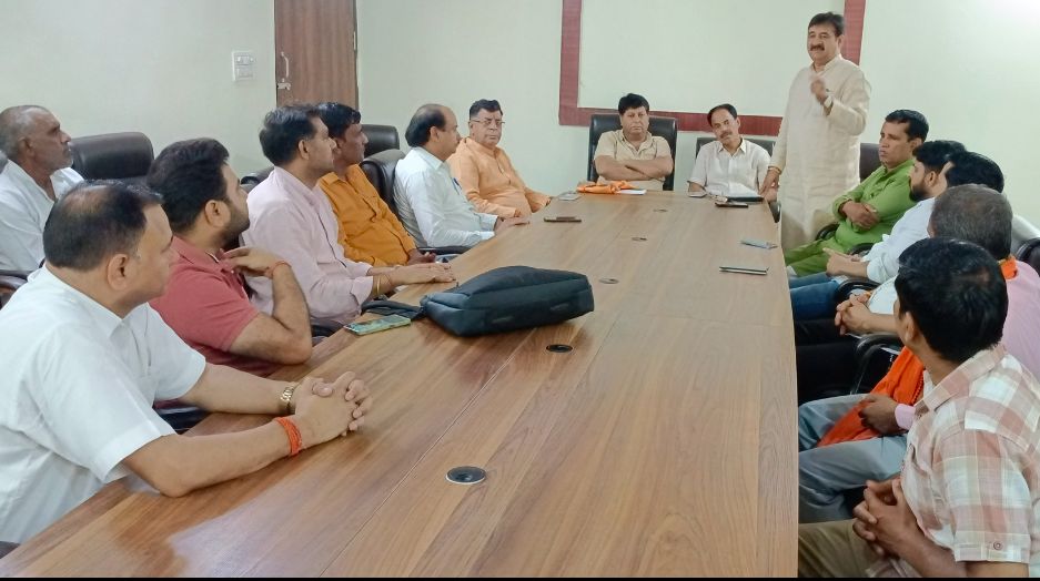 भारतीय जनता पार्टी किसान मोर्चा द्वारा मासिक बैठक का आयोजन